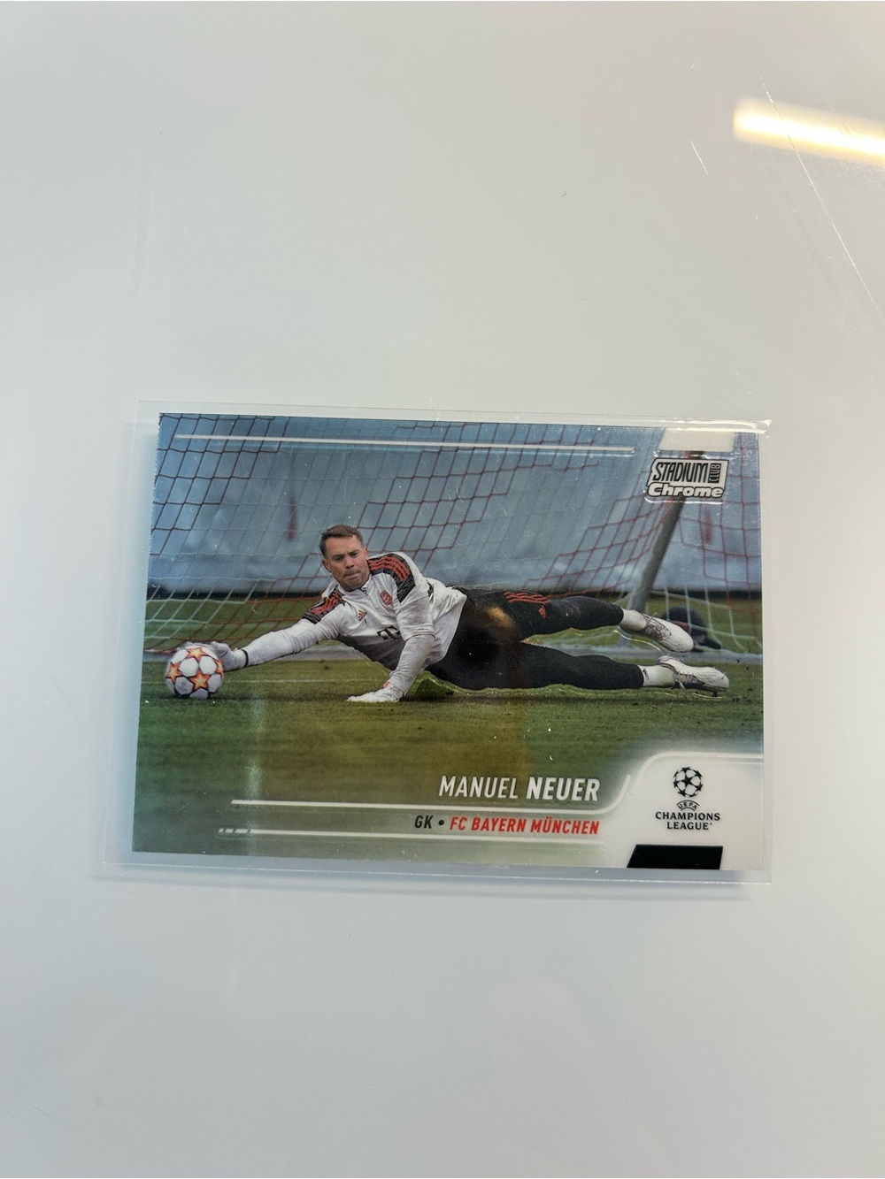 Manuel Neuer FC Bayern München Stadium Chrome Soccer Card - White/Black/Red